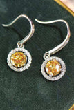18K Platinum-Plated Moissanite Drop Earrings - Trendsi - Flyclothing LLC