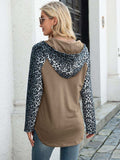 Leopard Raglan Sleeve Hoodie - Trendsi - Flyclothing LLC