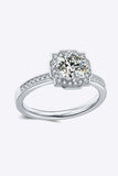 1 Carat Moissanite Platinum-Plated Ring - Trendsi - Flyclothing LLC