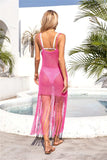 Fringe Openwork Spaghetti Strap Cover Up - Trendsi - Flyclothing LLC