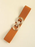 Geometric Buckle Elastic Wide Belt - Trendsi - Flyclothing LLC