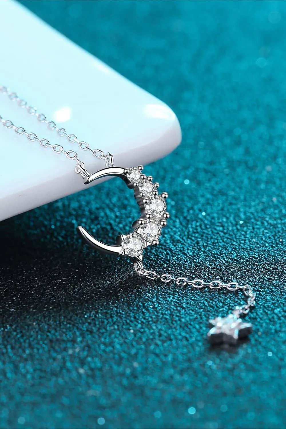 Star & Moon Moissanite Necklace - Trendsi - Flyclothing LLC