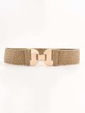 Alloy Buckle Elastic Belt - Trendsi - Flyclothing LLC