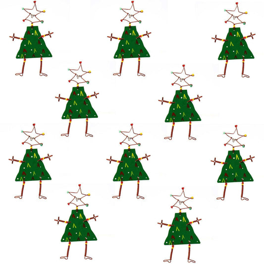 Set of 10 Dancing Girl Christmas Tree Pins - Creative Alternatives - Creative Alternatives - Flyclothing LLC