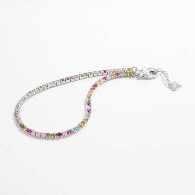 Inlaid Zircon 925 Sterling Silver Bracelet - Trendsi - Flyclothing LLC
