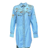 Rockmount Clothing Women's Denim Map Embroidered Dress - Rockmount Clothing - Flyclothing LLC