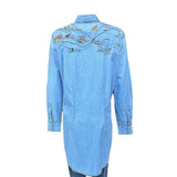 Rockmount Clothing Women's Denim Map Embroidered Dress - Rockmount Clothing - Flyclothing LLC