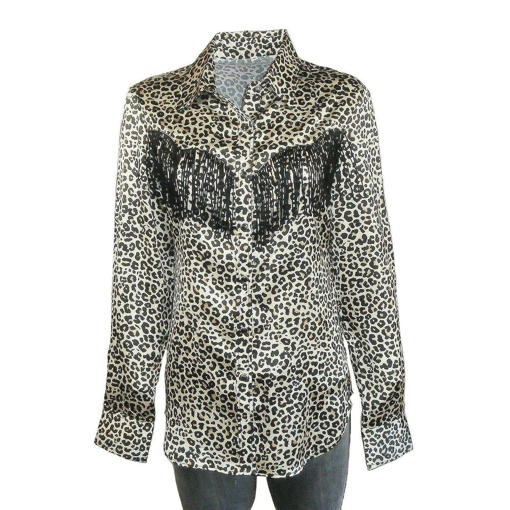 Rockmount Clothing Women's Rock Star Leopard Fringe Western Shirt - Rockmount Clothing - Flyclothing LLC