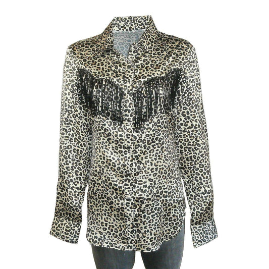 Rockmount Clothing Women's Rock Star Leopard Fringe Western Shirt - Rockmount Clothing - Flyclothing LLC