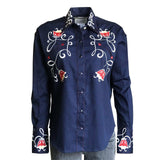 Rockmount Ranch Wear Womens Art Deco Tulip Embroidery Cotton Western Shirt - Rockmount Clothing - Flyclothing LLC