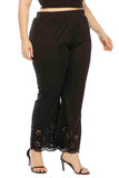 Plus Size Openwork Detail Pants - Trendsi - Flyclothing LLC