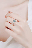 925 Sterling Silver 2 Carat Moissanite Ring - Trendsi - Flyclothing LLC