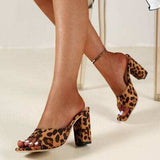 PU Leather Block Heel Pumps - Trendsi - Flyclothing LLC