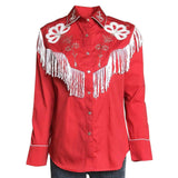 Rockmount Ranch Wear Womens Red Fringe Embroidered Western Shirt - Rockmount Clothing - Flyclothing LLC