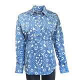 Rockmount Clothing Women's Blue Bison Bandana Print Western Shirt - Rockmount Clothing - Flyclothing LLC