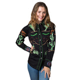 Women's Porter Wagoner Black Embroidered Western Shirt - Rockmount Clothing - Flyclothing LLC