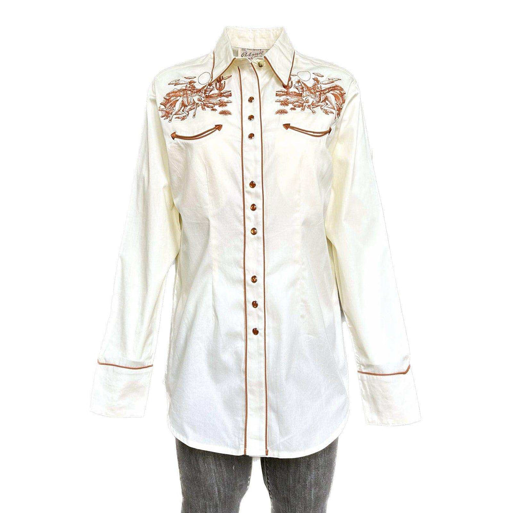 Rockmount Clothing Women's Ivory Vintage Rider Western Embroidery - Rockmount Clothing - Flyclothing LLC