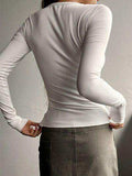 Half Button Long Sleeve T-Shirt - Trendsi - Flyclothing LLC