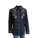 Rockmount Clothing Women's Black Vintage Varigated Floral Embroidery - Rockmount Clothing - Flyclothing LLC