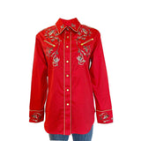 Rockmount Clothing Women's Red Vintage Variegated Floral Embroidery - Rockmount Clothing - Flyclothing LLC