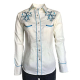 Rockmount Ranch Wear Womens Rhinestone & Scroll Embroidery Shirt - Rockmount Clothing - Flyclothing LLC