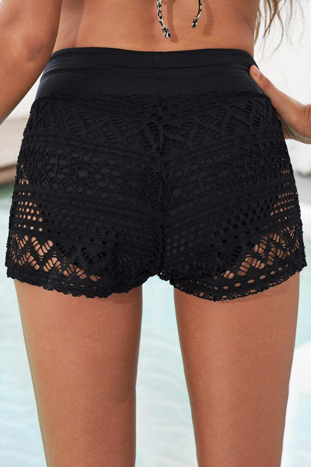 Full Size Drawstring Waist Swim Shorts - Trendsi - Flyclothing LLC