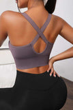 Scoop Neck Long Active Bra - Trendsi - Flyclothing LLC