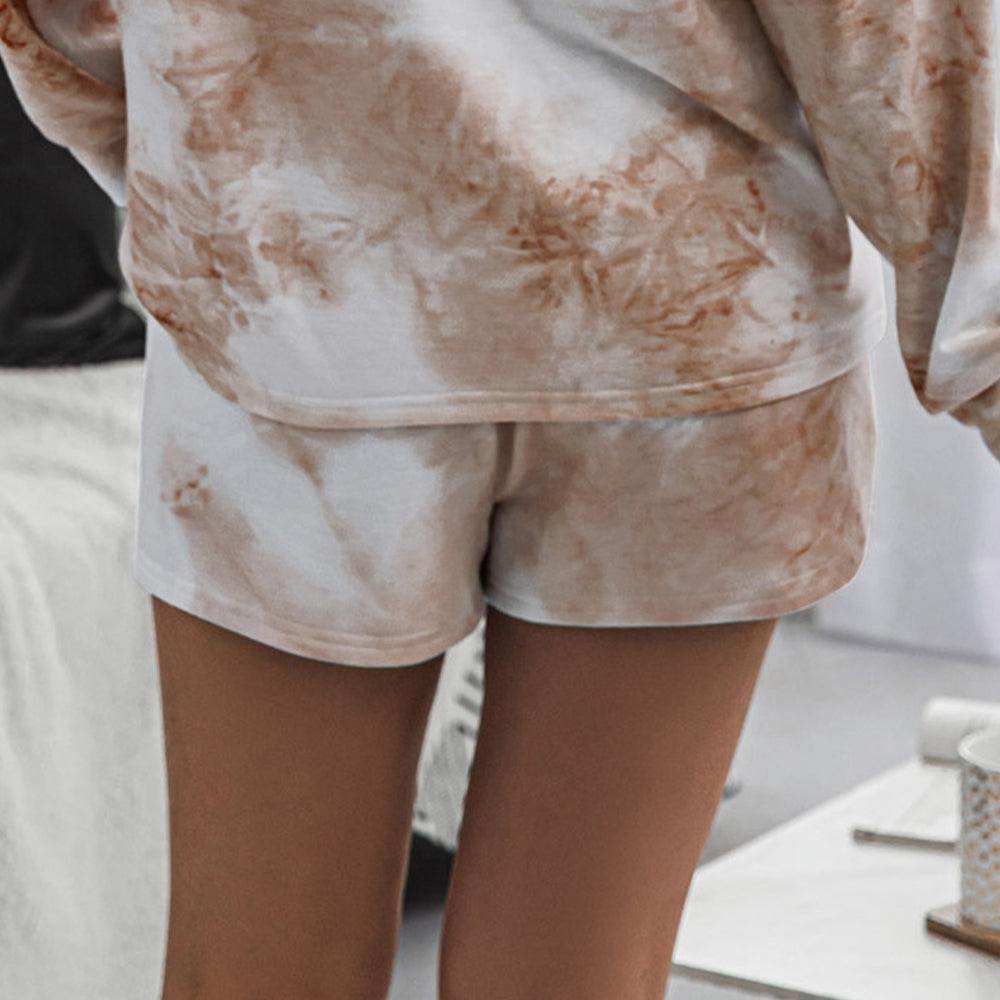 Tie-Dye Drawstring Shorts with Pockets - Trendsi - Flyclothing LLC