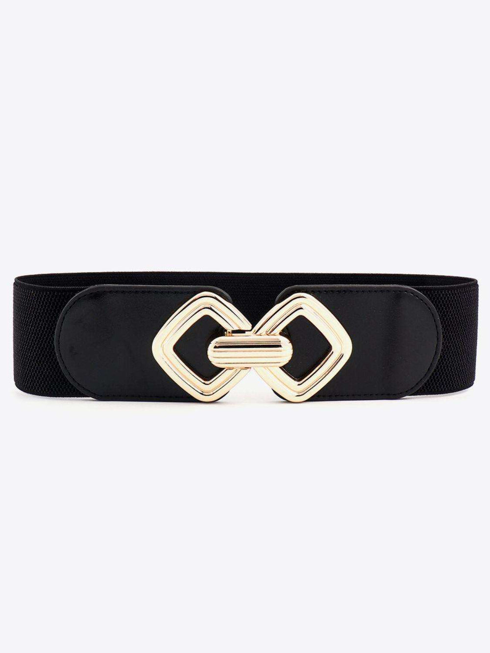 Geometric Buckle Elastic Wide Belt - Trendsi - Flyclothing LLC