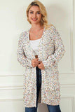 Heathered Open Front Long Sleeve Cardigan - Trendsi - Flyclothing LLC