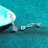2 Carat Moissanite 925 Sterling Silver Earrings - Trendsi - Flyclothing LLC