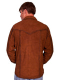 Scully BROWN WESTERN PEARL SNAP SHIRT - Scully Leather - Flyclothing LLC