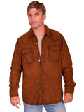 Scully BROWN WESTERN PEARL SNAP SHIRT - Scully Leather - Flyclothing LLC
