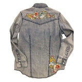Rockmount Clothing Women's Denim Pink Floral Embroidery - Rockmount Clothing - Flyclothing LLC
