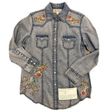Rockmount Clothing Women's Denim Pink Floral Embroidery - Rockmount Clothing - Flyclothing LLC