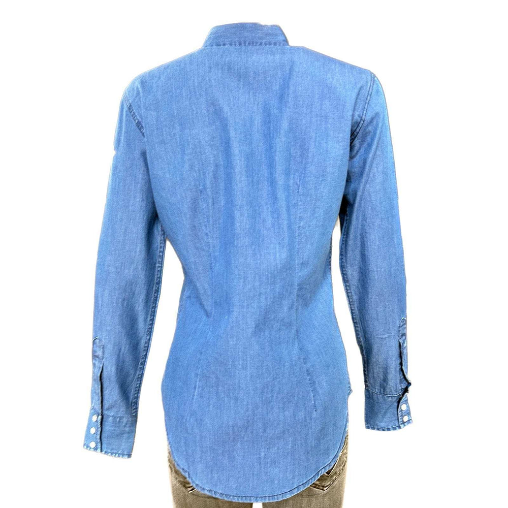 Rockmount Clothing Women's Denim Boho Floral Embroidery Western Shirt - Rockmount Clothing - Flyclothing LLC