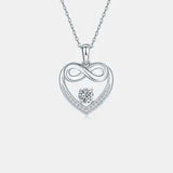Moissanite 925 Sterling Silver Heart Necklace - Trendsi - Flyclothing LLC