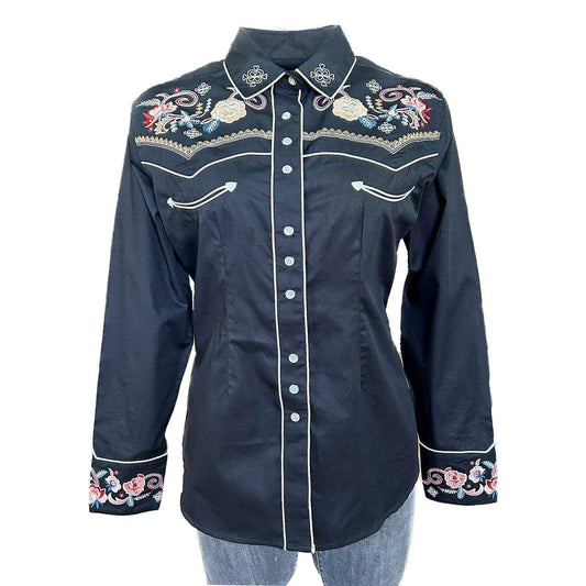 Rockmount Clothing Womens Vintage Floral & Stars Embroidered Shirt - Rockmount Clothing - Flyclothing LLC