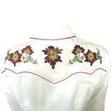 Rockmount Clothing Women's Ivory Vintage Floral Embroidered Western Shirt - Rockmount Clothing - Flyclothing LLC