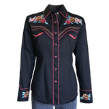 Women’s Vintage Rose Bouquet Embroidery Western Shirt - Rockmount Clothing - Flyclothing LLC