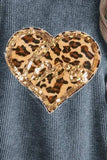 Heart Leopard Sequin Round Neck Sweatshirt - Trendsi - Flyclothing LLC