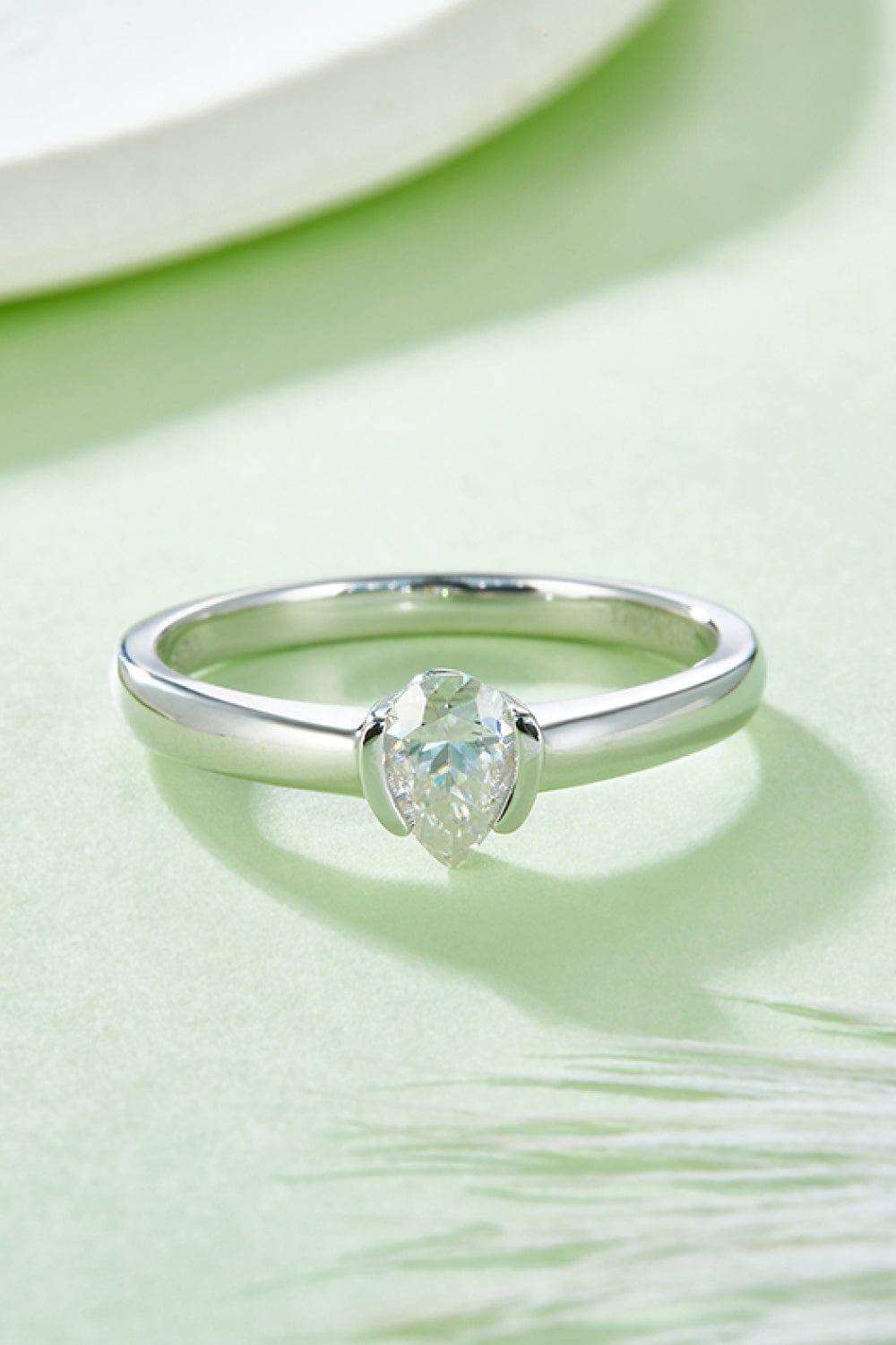 Moissanite 925 Sterling Silver Solitaire Ring - Trendsi - Flyclothing LLC