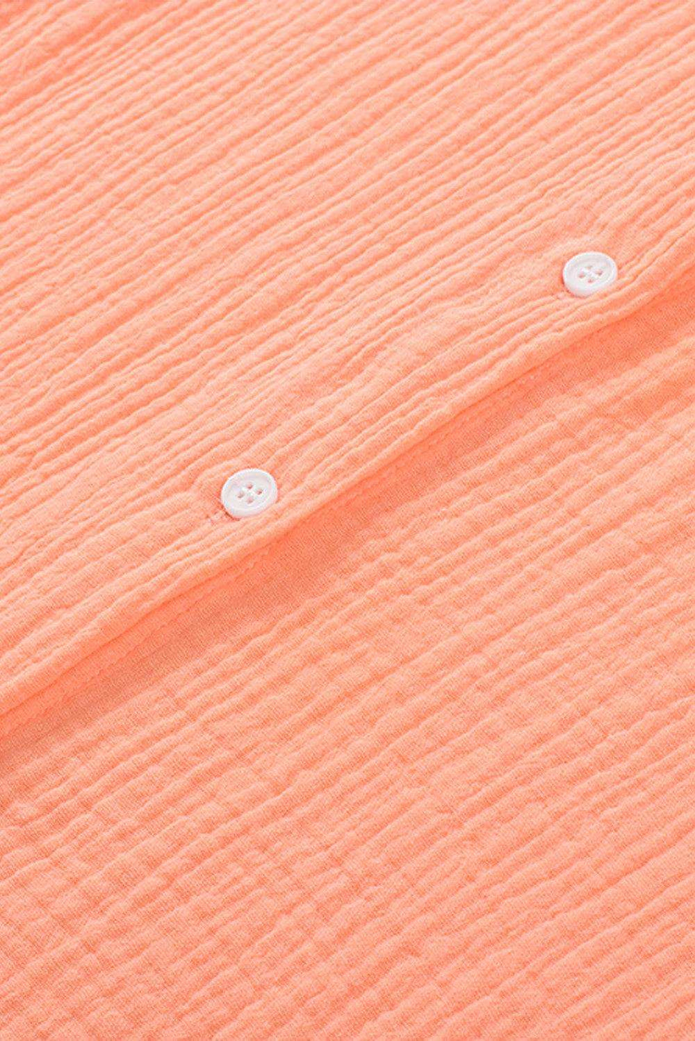 Textured Drop Shoulder Longline Shirt - Trendsi - Flyclothing LLC