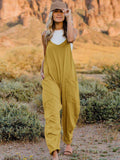 Double Take Full Size Sleeveless V-Neck Pocketed Jumpsuit - Trendsi - Flyclothing LLC