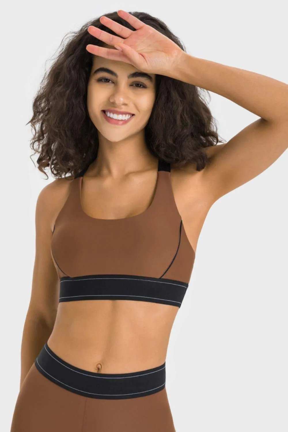 Contrast Sports Bra - Trendsi - Flyclothing LLC
