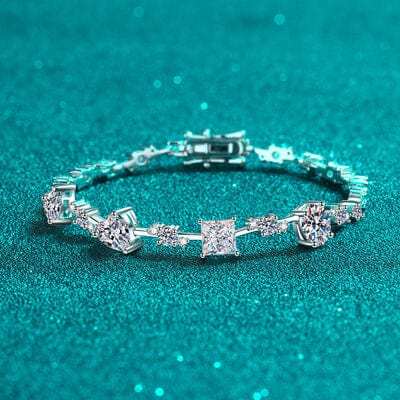 6.2 Carat Moissanite 925 Sterling Silver Bracelet - Trendsi - Flyclothing LLC