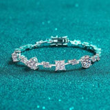6.2 Carat Moissanite 925 Sterling Silver Bracelet - Trendsi - Flyclothing LLC