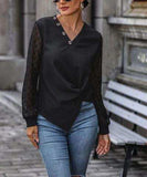 Twisted Decorative Button Long Sleeve T-Shirt - Trendsi - Flyclothing LLC