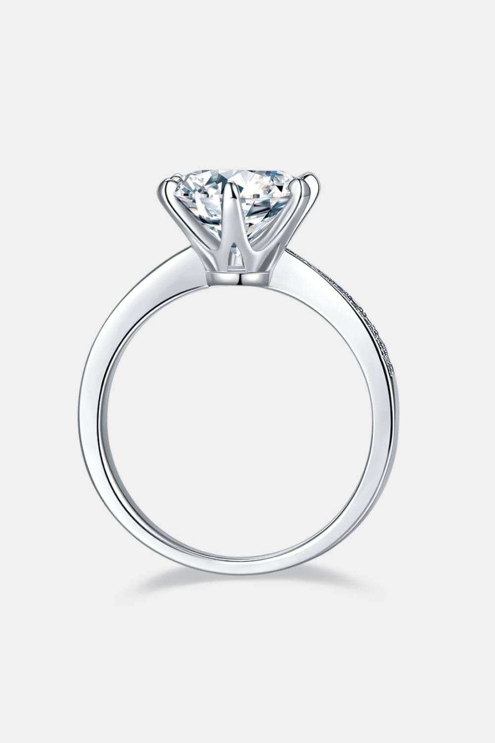3 Carat Moissanite Side Stone Ring - Trendsi - Flyclothing LLC
