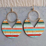 Ms.Pac-Man Shape Wooden Dangle Earrings - Trendsi - Flyclothing LLC